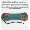 Velvet Mugwort Wormwood Bone Shape Heating Pillow Cervical Vertebra Support Heated Pillow Cervical Pain Relief Sleeping Aid Tool 4