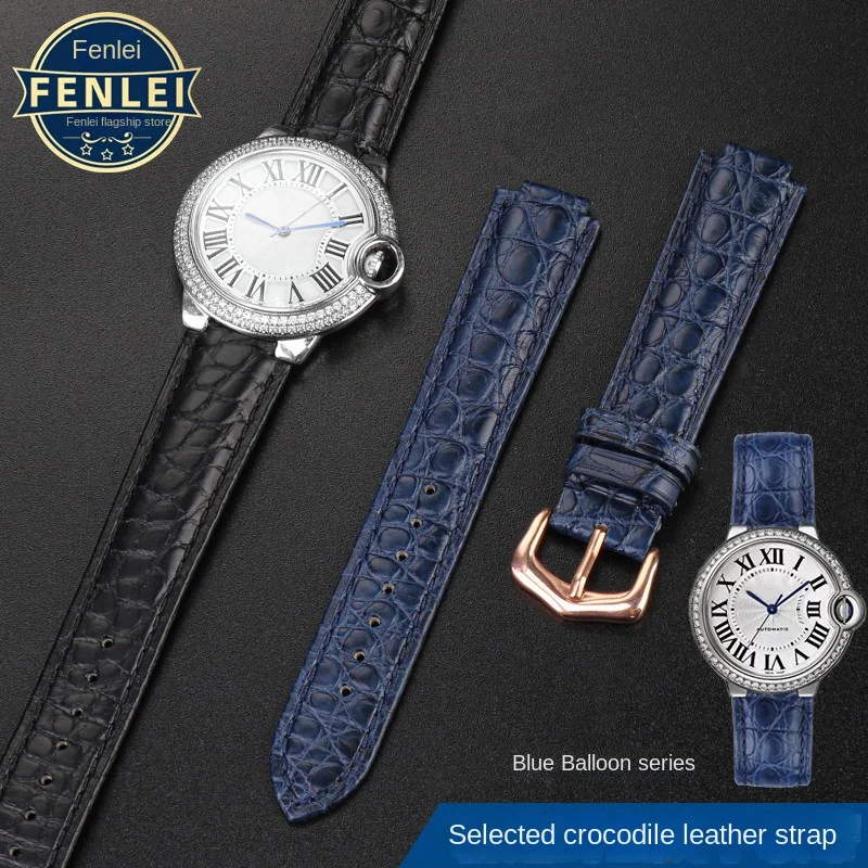 Bracelet For Cartier Crocodile Blue Balloon Leather Watch