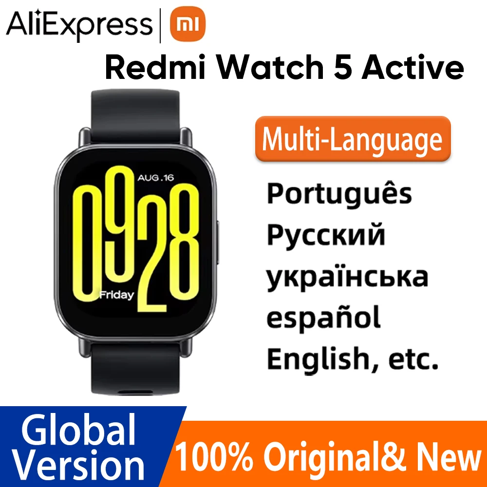 thumbnail image 1 of Versión global Xiaomi Redmi Watch 5 Reloj inteligente con llamadas telefónicas Bluetooth Pantalla grande de 2" Modo deportivo 140+ Resistente al agua hasta 5 ATM, 1 of 5