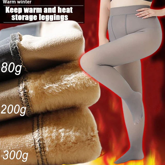 Women Fleece Leggings Sexy Translucent slim Pantyhose Elasticity Winter  Warm Legging Thermal Tights Female Woman Pants - AliExpress