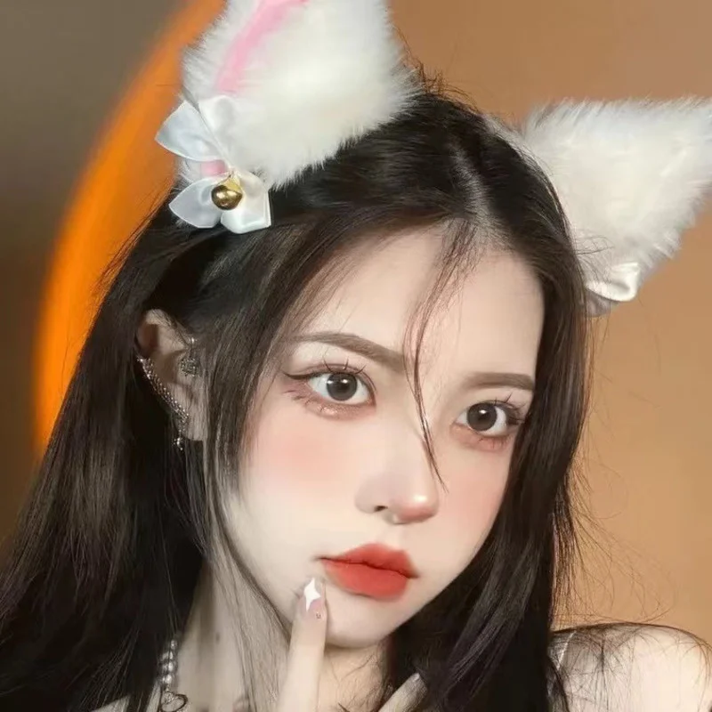 Oversize Sweet Car Ear Bell Hairhands Korean Plush Cosplay Hair Clips For Women Girl Accessories Fashion Hairpins Headdress |