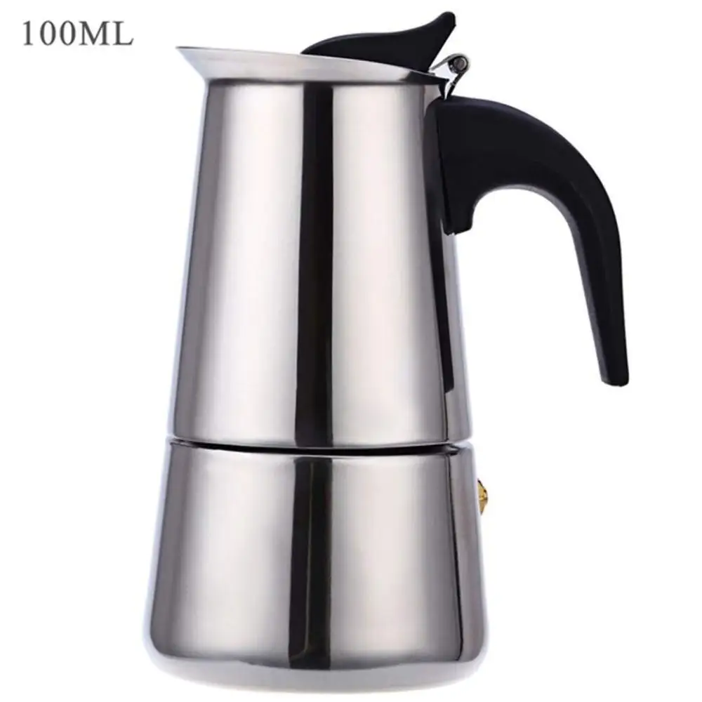 100-450ml Stovetop Espresso Maker Greca Coffee Maker Moka Pot Stainless  Steel Italian Classic Espresso Induction Compatible - AliExpress