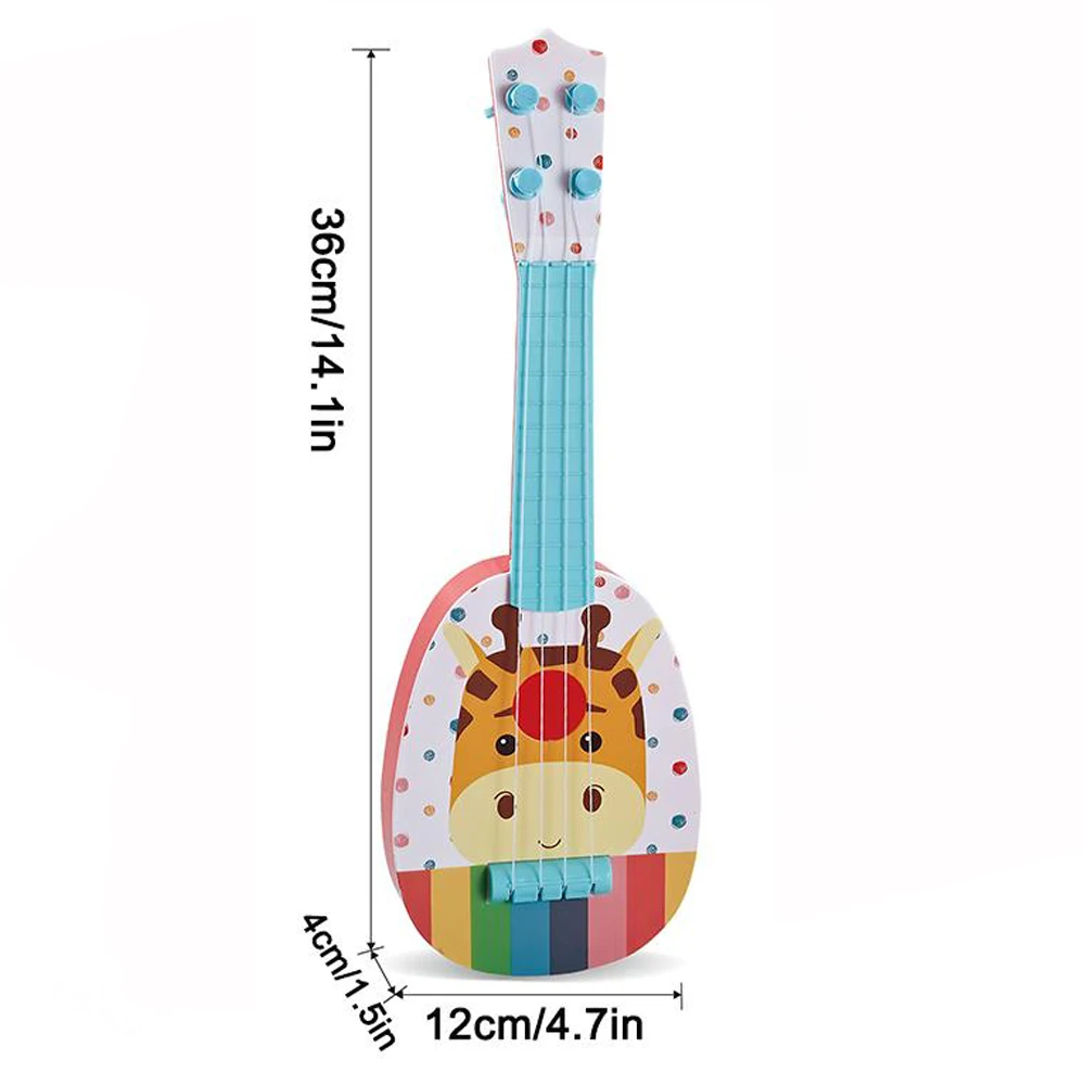 Toddler Ukulele Guitar Toy,Early Education Musical Instruments 4 Strings Mini Guitar Learning Toys Parent-Child Interactive Toys 6