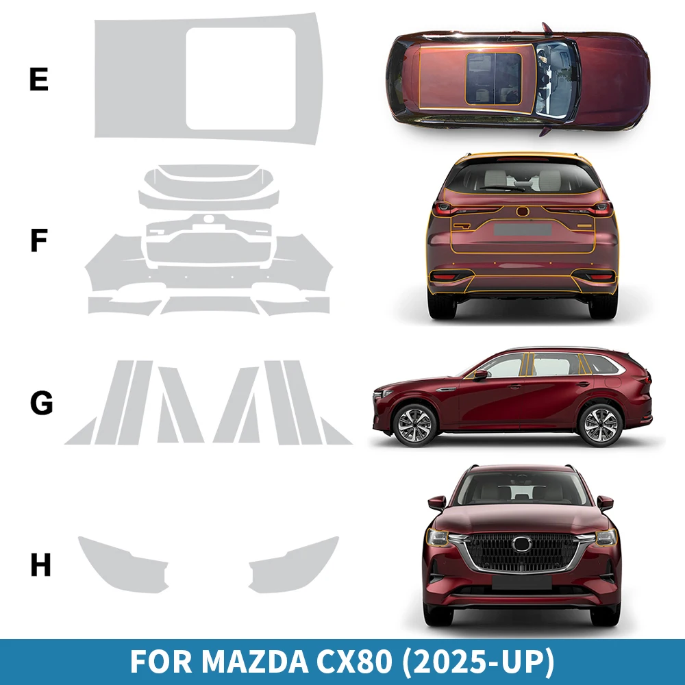 Avisa Protection De Seuil Arrière Compatible Avec Mazda CX-80 (KL) 2024