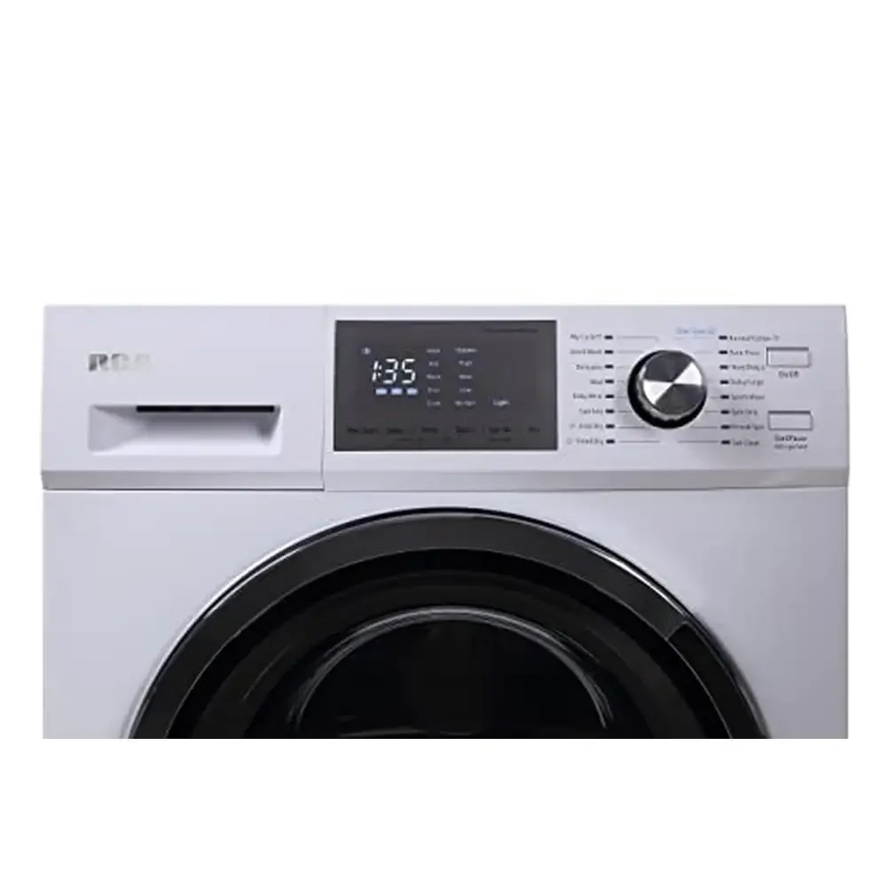 Compact Front-Loading Washer Dryer Combo 2.7 cu ft White Programmable LED Display Quiet Operation Space Saving Delay Start 5