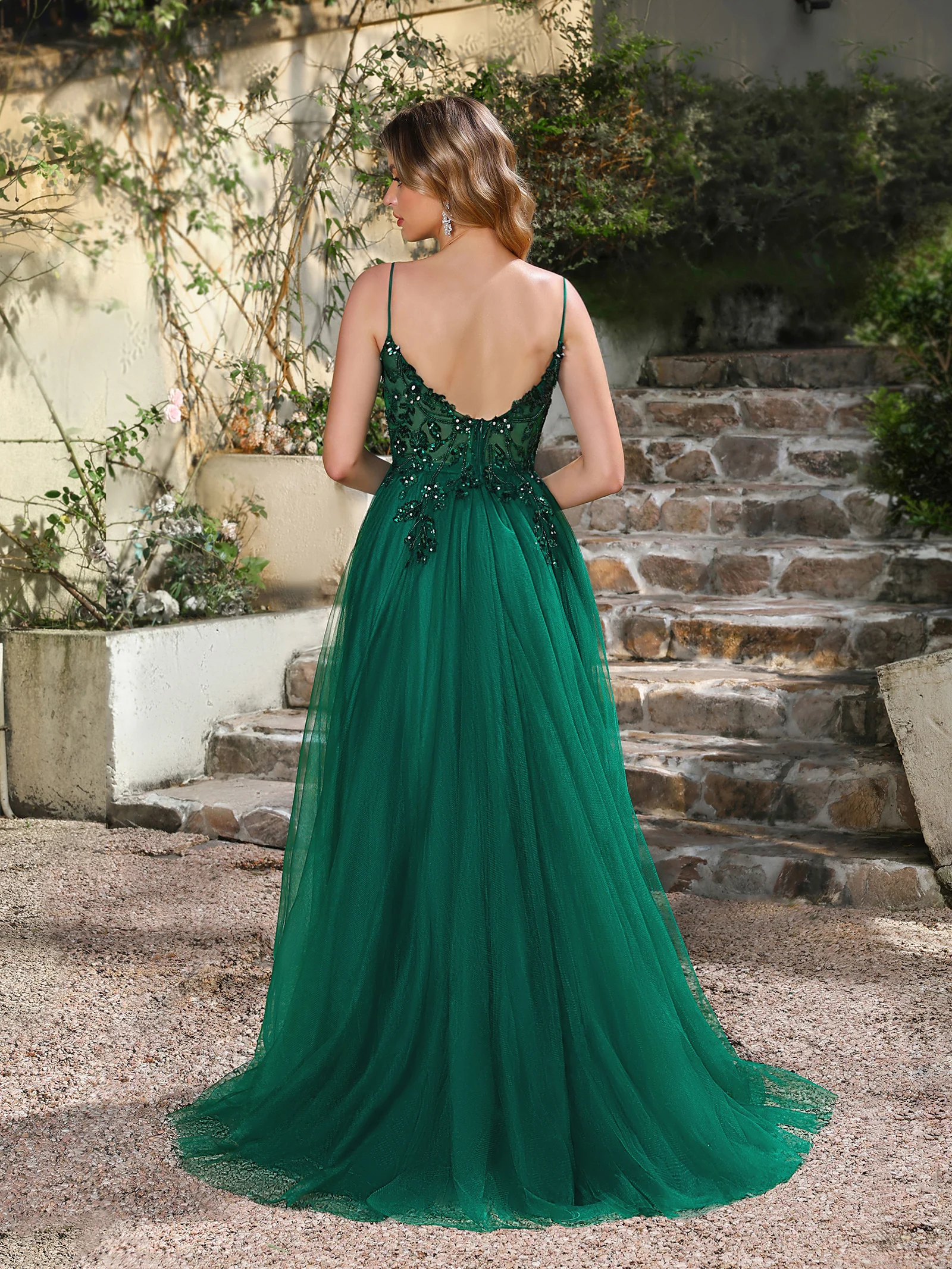 strapless open back dress Nina C Purple 3263 – Sapphire On Spring main image 0