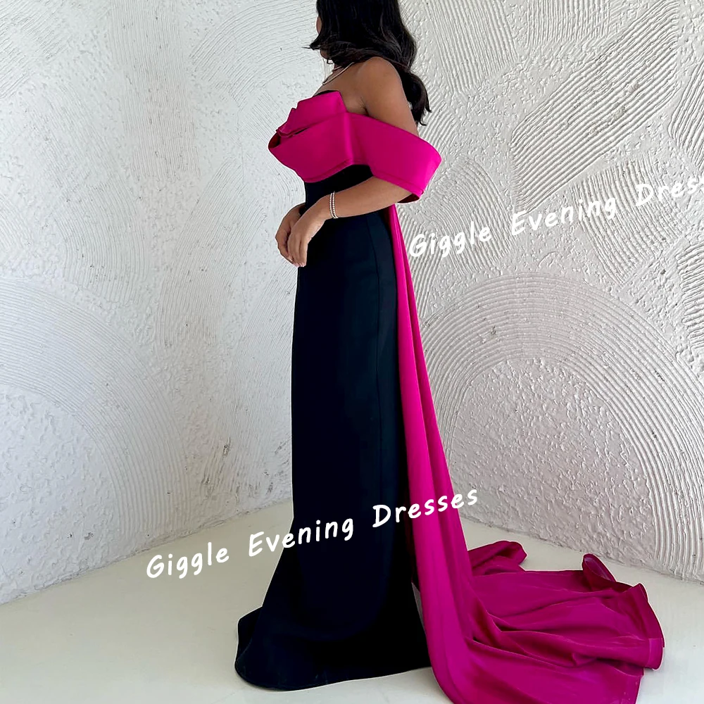 Giggle Crepe Off-The-Shoulder Elegance Prom Gown arabia saudita abiti da sera attillati al pavimento per le donne 2024