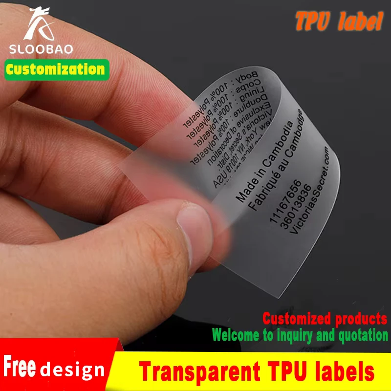 고품질 맞춤형 투명 TPU 라벨 PVC 실리콘 의류, 여성 수영복 속옷 브래지..