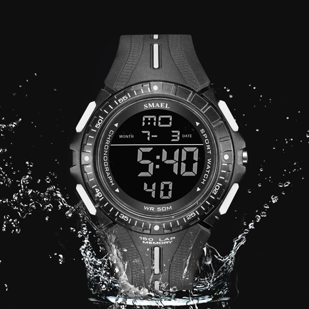 2024 Fashion Sport Watch Multi-functional Waterproof Cool Digital Display Trend Student Electronic Watches Relojes Para Hombre