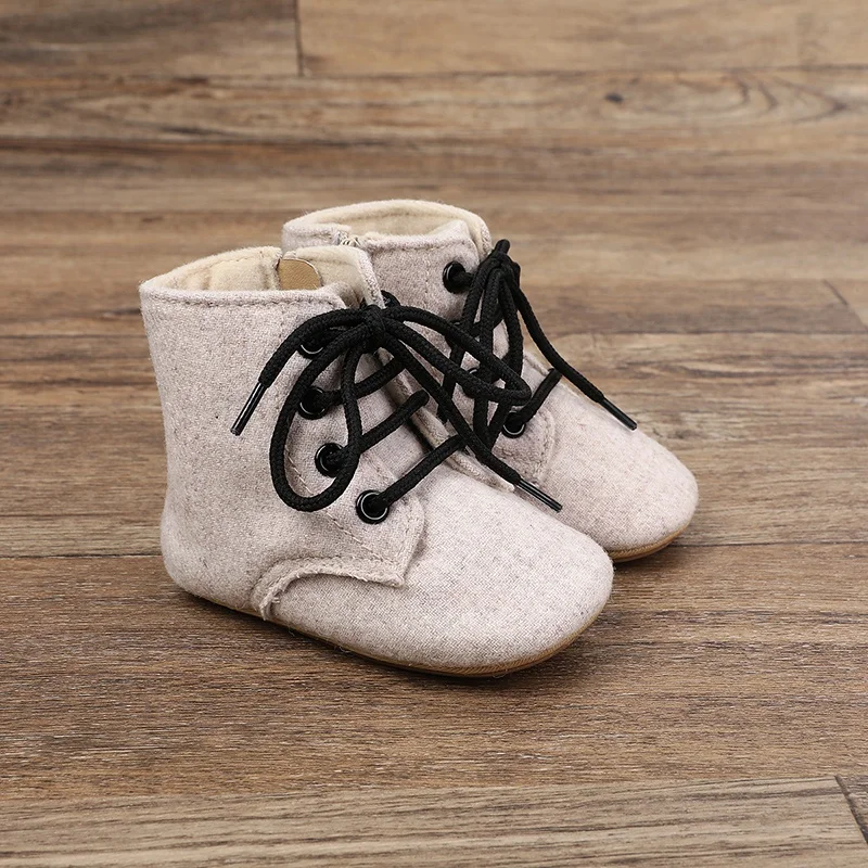 Classic Baby Shoes Boy Girl First Walkers Newborn Solid Casual Flat Sneakers Infants Cotton Boots Non-slip Warm Walking Shoes 3