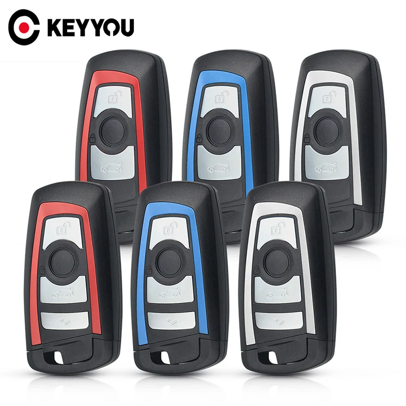 

Dandkey Replacement Smart Key Shell For BMW CAS4 F 3 5 7 Series E90 E92 E93 X5 F10 F20 F30 F40 Remote Car Key Case 3/4 Buttons