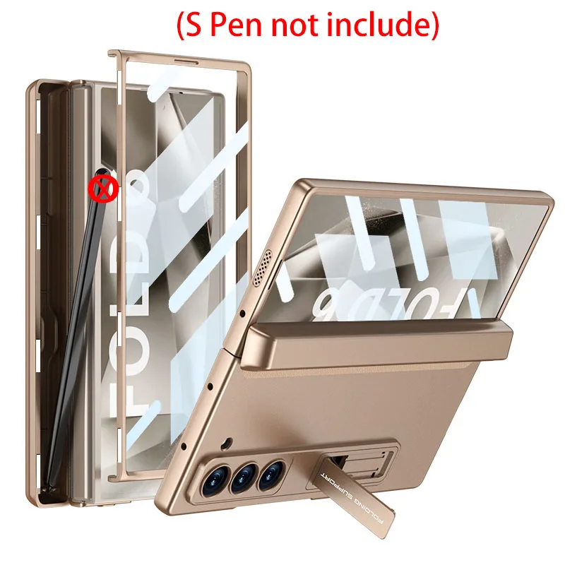 Coque rigide mate pour samsung galaxy z fold avec support stylet_voghion.com