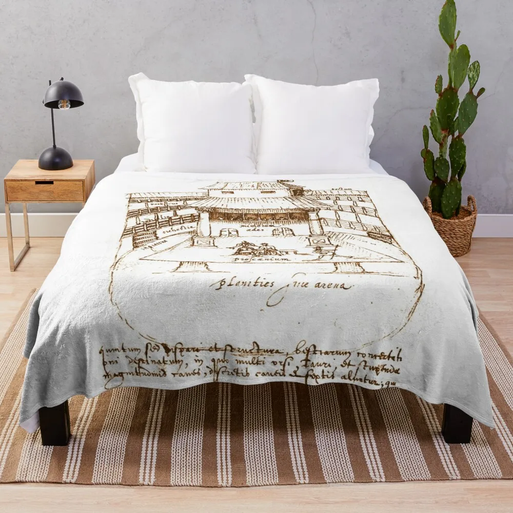 

Swan Theatre Sketch Throw Blanket funny gift christmas blanket For Sofa Thin
