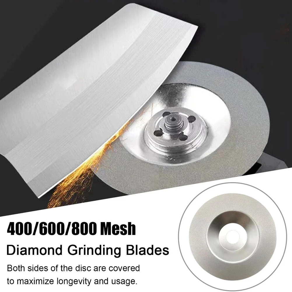 1pc 100mm Grinding Disc Emery Sharpening Disc Grinding Tools Polishing Tools Power Tool Accessories For Polishing Glass Ceramic 1pcs 100mm 4inch cup diamond grinding wheel polishing grinding disc for tungsten steel alloy knife glass ceramic abrasive tools