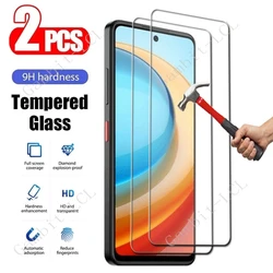 Dual Pack Tempered Glass Screen Protector with Smart Design for Tempered glass (For Blade A34)