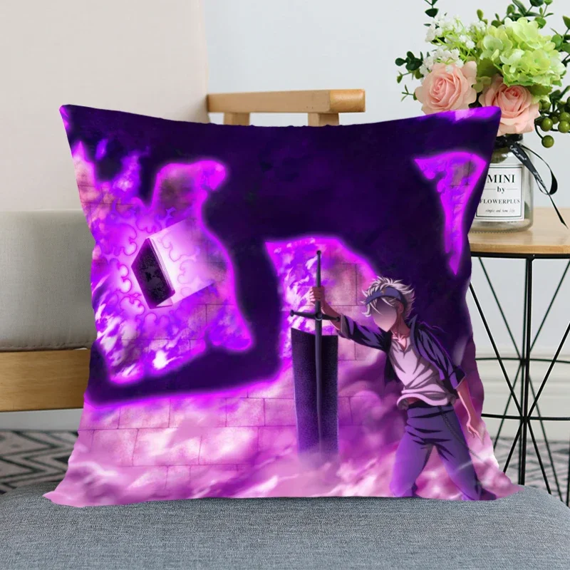 Black Clover Anime Pillowcase Square Zipper 40x40,45x45,50X50CM