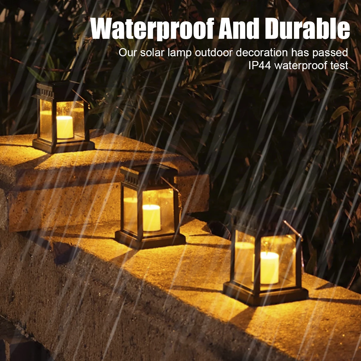 Lanterna Solare Da Esterni Con Fatine Luminose, Vetro Smerigliato, Impermeabile IP44, Luce Calda, Decorazione Da Appendere Per Giardino, Patio, Terrazza