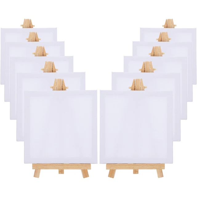 15 Sets Wooden Picture Frame Easel 8x15 Oil Painting Stands Small Canvas Display DIY Craft Project Beginner Hobby 2