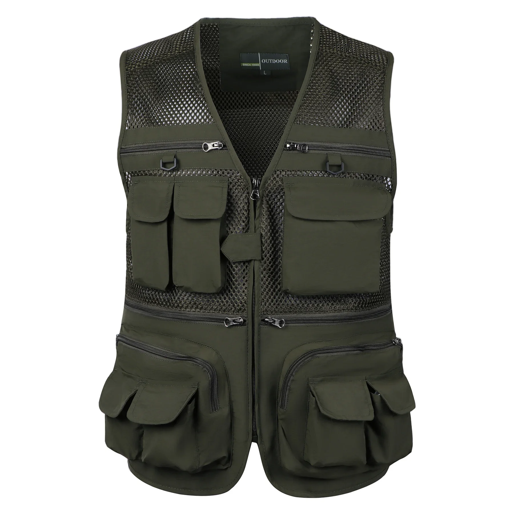 

Winter Men's Vest Tactical Webbed Gear Coat Summer Photographer Waistcoat Tool Many Pocket Mesh Work Sleeveless Jacket Male