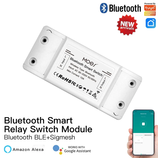 Mouehouse DIY Bluetooth Wi-Fi Smart Light Switch Timer Smart Life APP Wireless Remote Control Works with Alexa Google Home Bluetooth switch