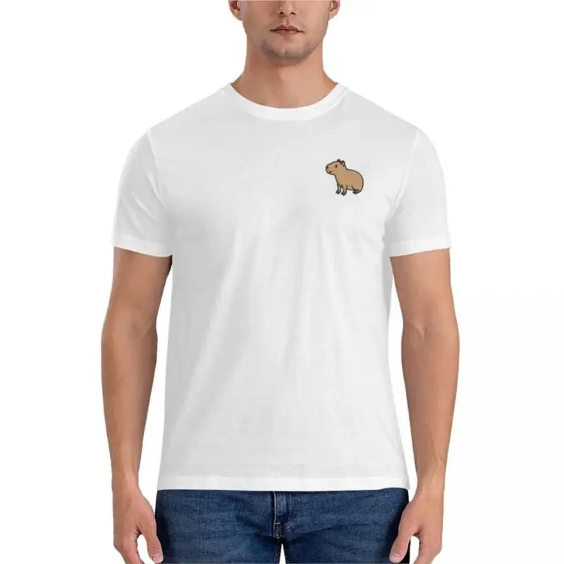 

Классическая футболка capyбара, летние топы, спортивные футболки для фанатов, мужские футболки из хлопка