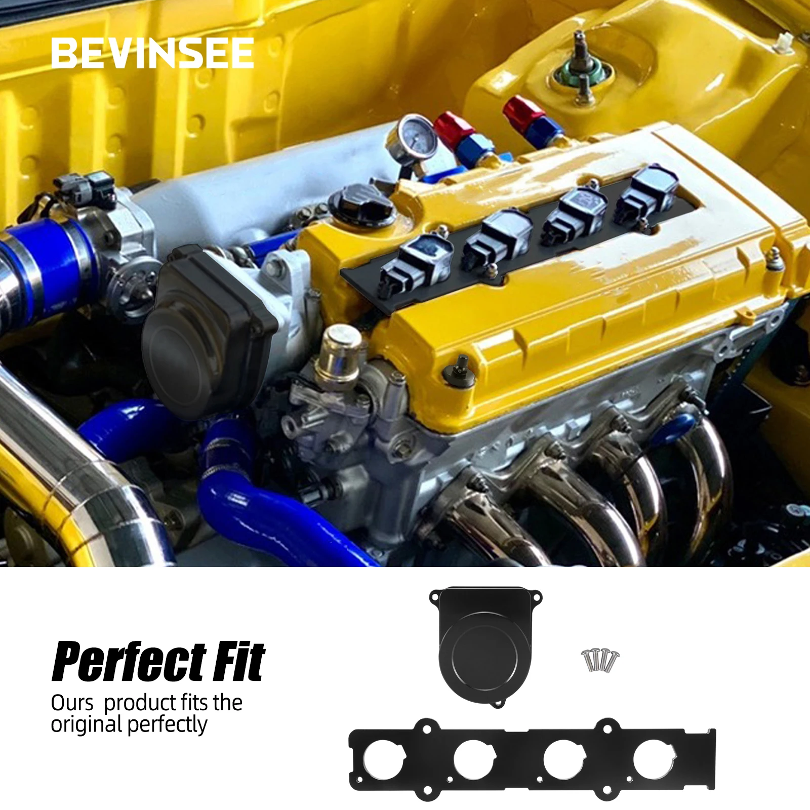 Coil On Plug Adapter Plate & Distributor Cap for Honda for Acura B-Series B16 B18C VTEC Engines
