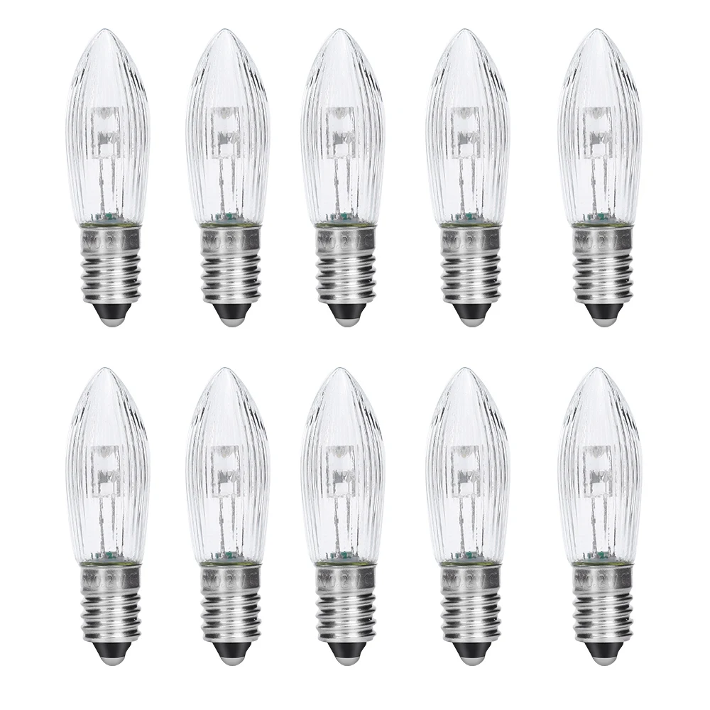 Ampoules de rechange en verre chaud pour arc de bougie, conique, ci-après  les E10, 3W, 8V, 12V, 14V, 16V, 23V, 34V, 48V, 55V, 10 pièces - AliExpress