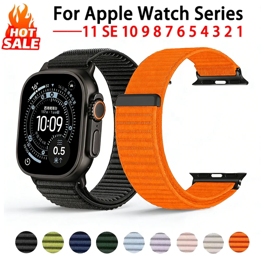 Nylon Loop Strap for Apple Watch Bands - Elegant and Durable Design