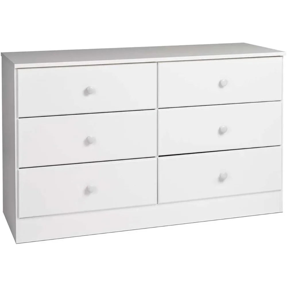

Chest of Drawers in the Bedroom Set, 6 Drawer Double White Dresser for Bedroom Room Furniture 16”D X 47.25“ W X 28.25”HF