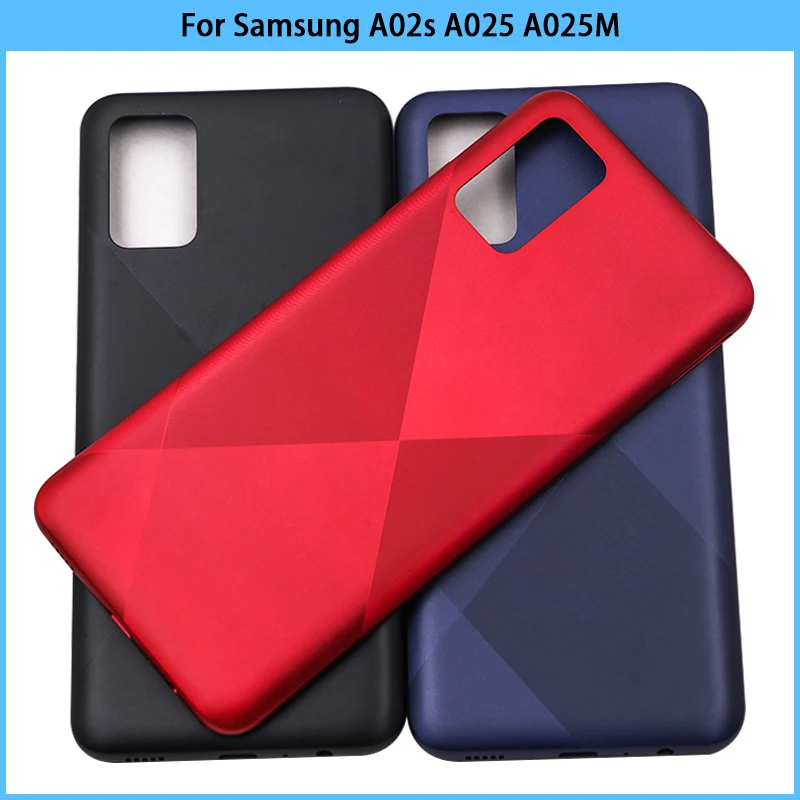 

New For Samsung A02s A025 A025M Plastic Battery Back Cover A02S Rear Door Housing Case Chassis Panel Side Volume Button Replace