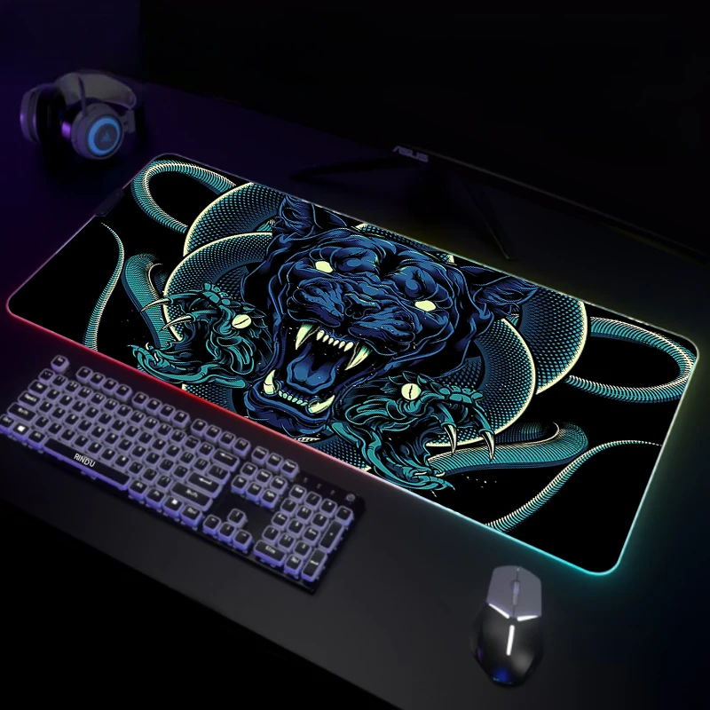 

Dragon RGB Mousepad Large Gaming Mousepads Luminous Mouse Pad Big LED Mouse Mat Gamer Mausepads Desk Pad Backlit Keyboard Mat