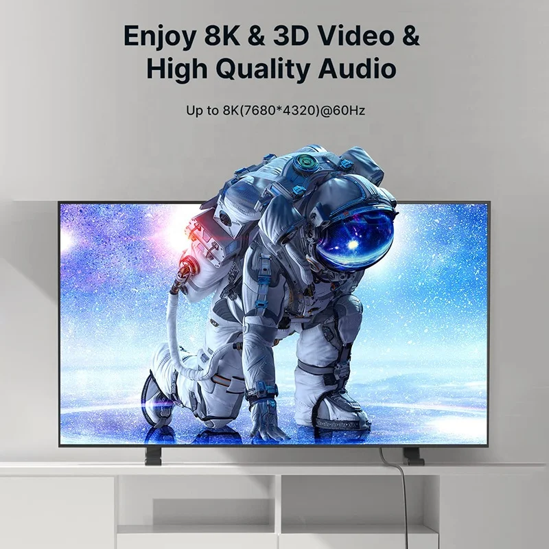 Made 8K 2.1V 48Gbps HDMI To HDMI TV 8K 60Hz 4K 120Hz Resolution Cables red color