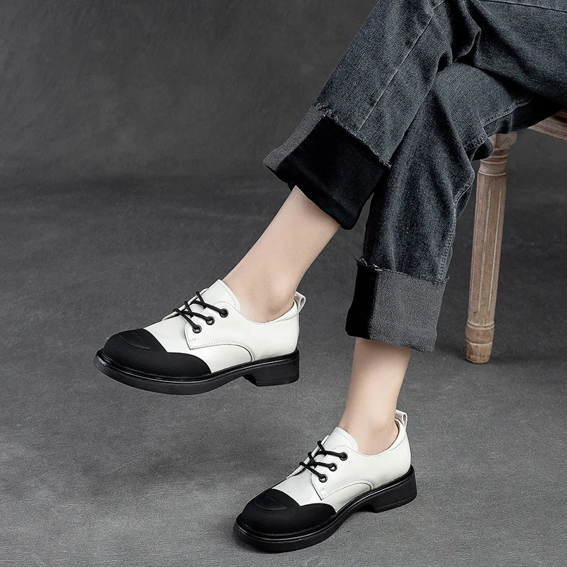 

Женские туфли из натуральной кожи, на низком каблуке