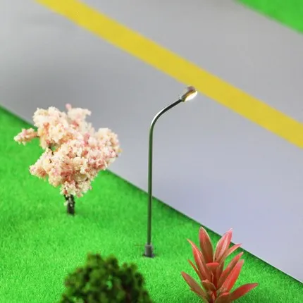 115mm model light Metal copper Streets Lamp LED 3V architectural Modelmaking Railway Street Lighting miniatures diy miniature 2