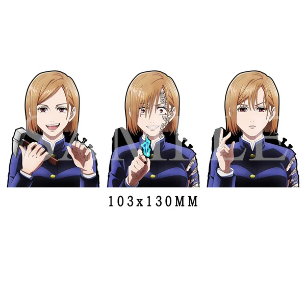 Nobara Refrigerator Sticker Jujutsu Kaisen Motion Stickers Anime Waterproof Decals Wall Sticker Gift For Car Laptop Suitcase Etc
