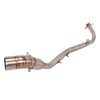 Slip On Motorcycle Head Connect Tube Front Link Pipe Stainless Steel Exhaust System For Kawasaki Z125 Until 2018