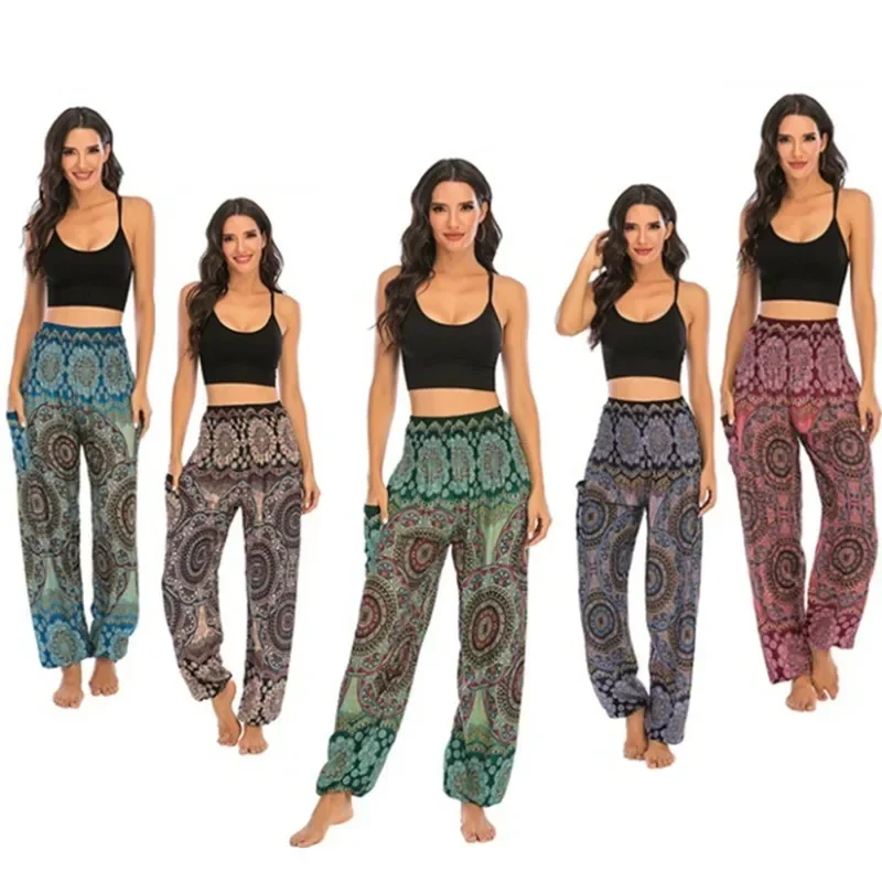 Women Casual Loose Folk Sweatpants Joggers Trousers Vintage Bottom Harajuku Yoga Pants
