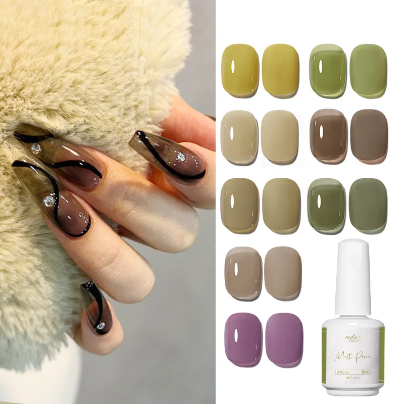 

2022 New Pure Plant Gel Nail Polish 8 Colors 15mL Environmentally Friendly Non-toxic Soak Off Nail Art Salon