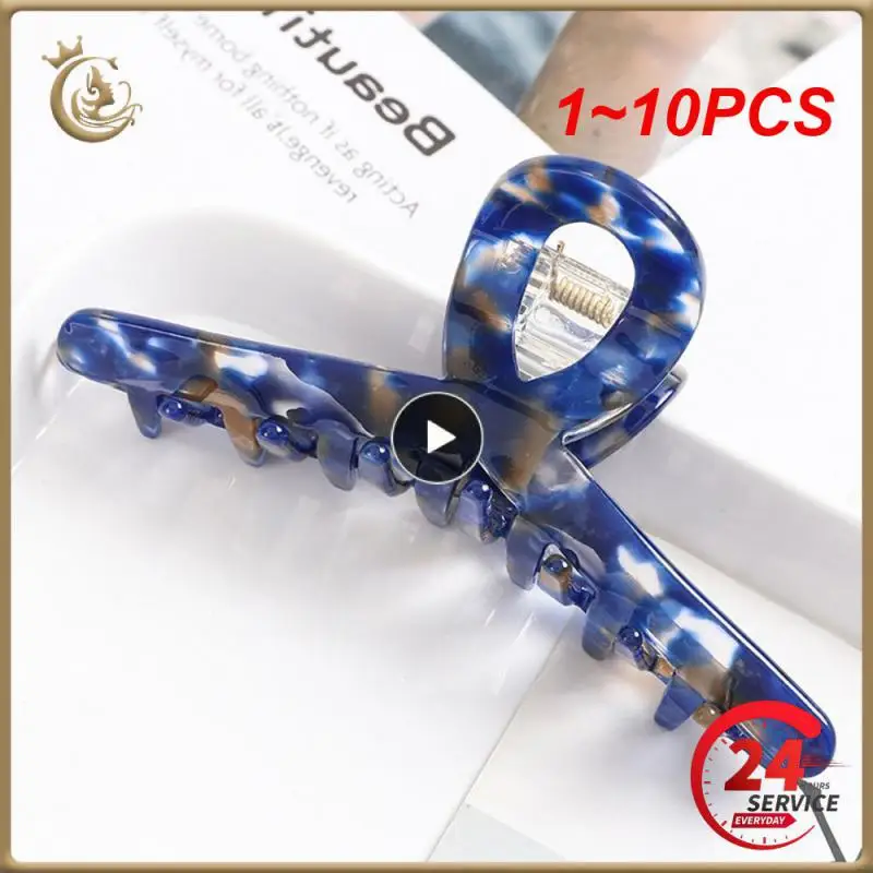 

1~10PCS Fashion Crab Hair Clip Women Hair Clip Elegant Cross Colorful Acetate Hair Claw Hair Clips Hair Accessories Hair