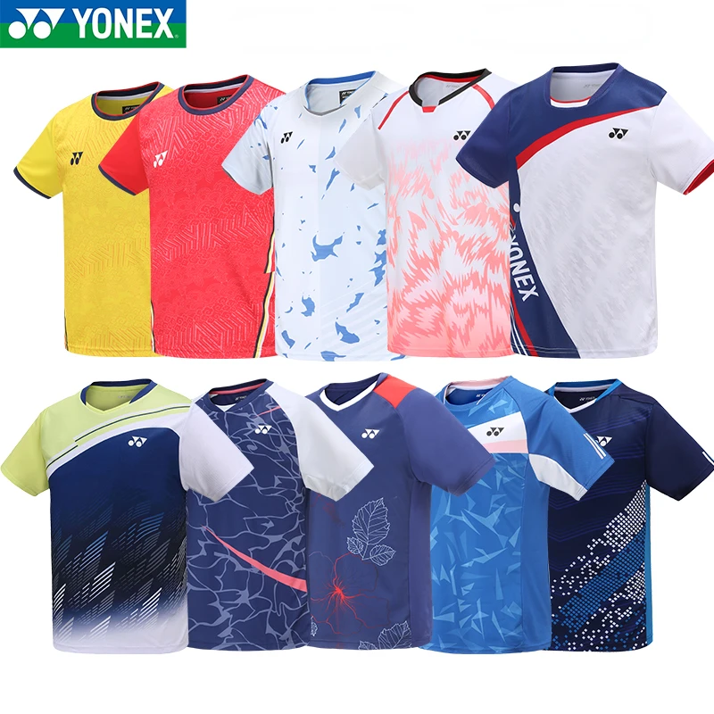 Sport t shirt tennis clothing quick dry badminton Jersey short sleeve men women summer