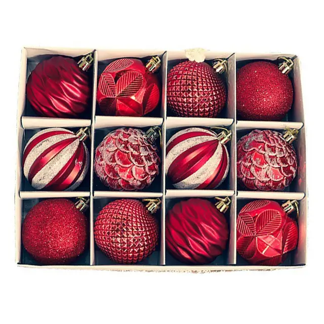 12PCS 6CM Christmas Ball Ornaments Tree Decorations For Holiday Wedding Party Christmas Home Decoration Products - Image 3