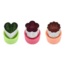 Fruit & Veggie Shape Cutter Set for Kids - Cookie, Sandwich, and Bread Mold Kit (C)