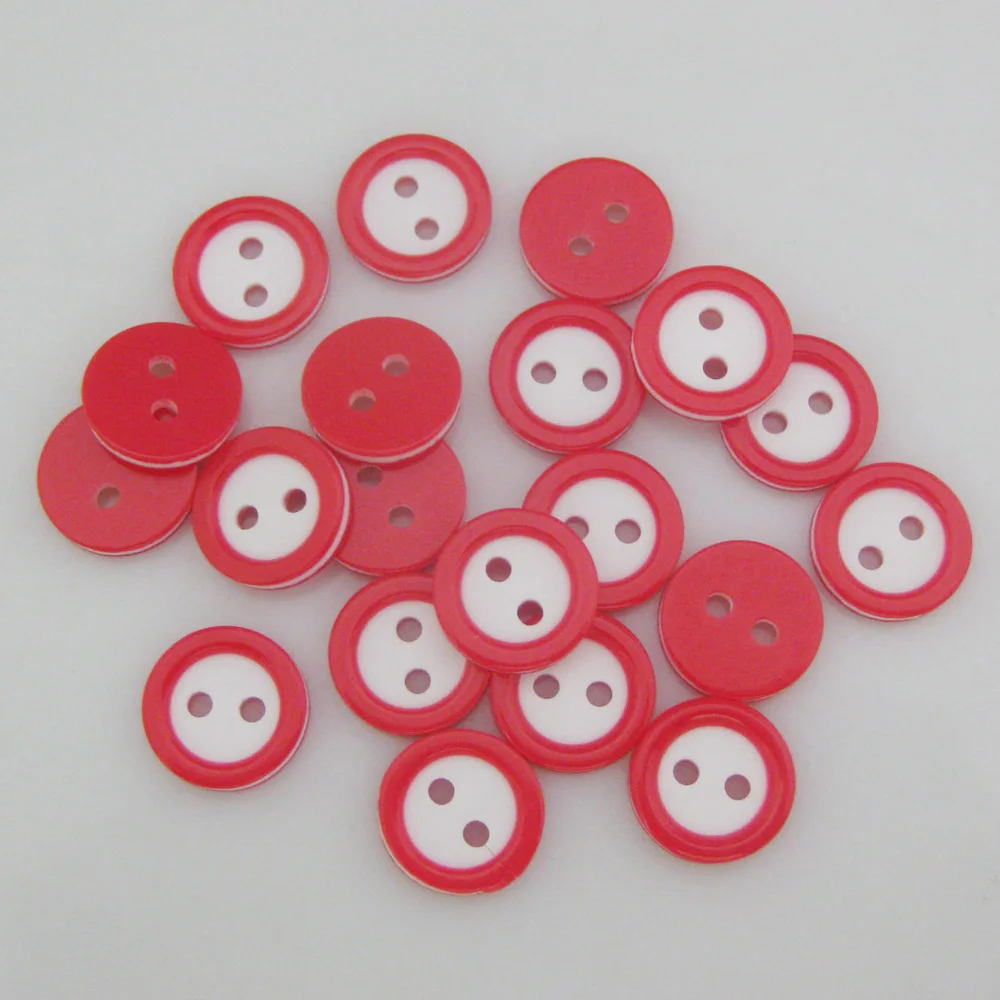 NBNNSO 100Pcs/Pack 11MM Round Colorful Fashion Buttons DIY Craft Decor Sewing Garment Accessory