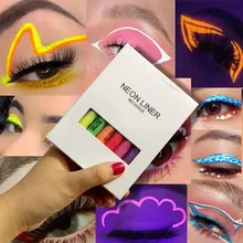 

Shiny Eyeliner Cosmetic Set Pigment UV Neon Makeup Liquid Glitter Eye Liner Quick Dry Glow Set Woman Beauty Make Up Professional