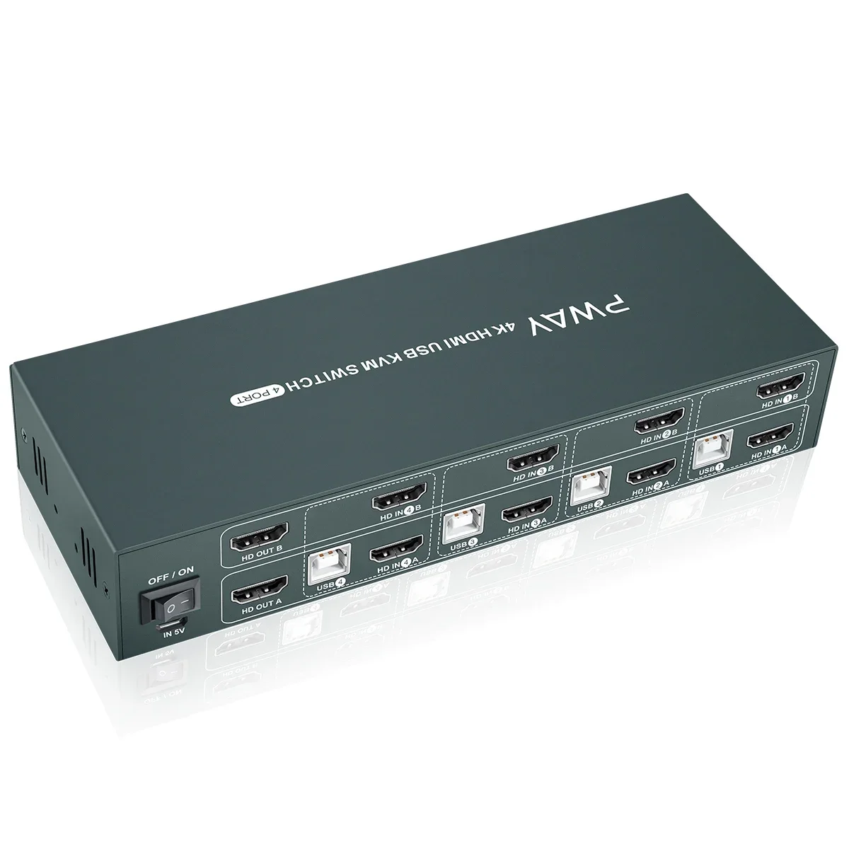   HDMI KVM ġ, 4 Ʈ USB HDMI KVM ġ, 4K 60Hz KVM HDMI 2.0 ġ ó, PC  콺 Ű 