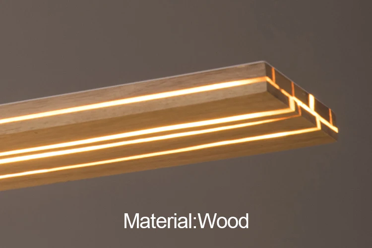 Rectangle Wood Wall Light with a minimalist wooden design and glowing LED edges against a simple backdrop. Material: Wood.