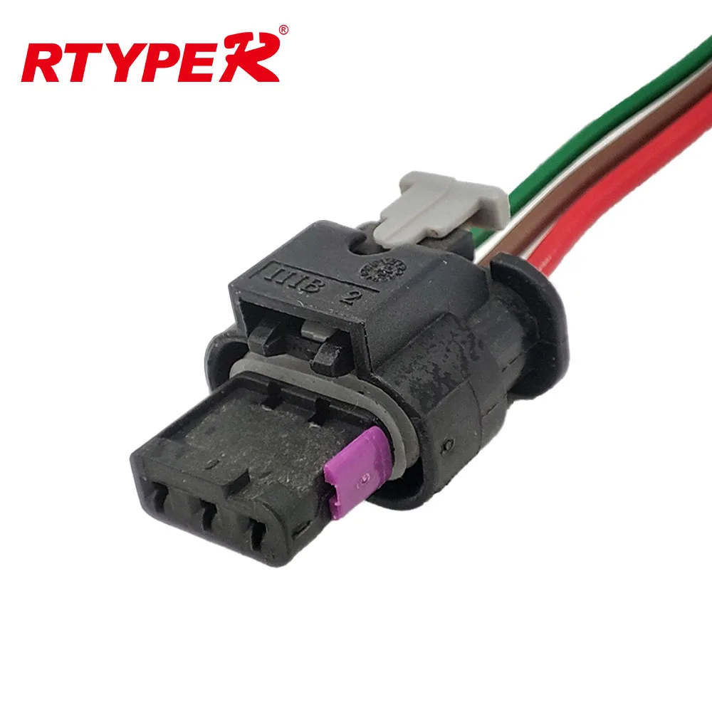 

1 PCS 3 Pin Auto Waterproof Connector Reversing Radar Camshaft Position Sensor Solenoid Valve Plug 4F0973703