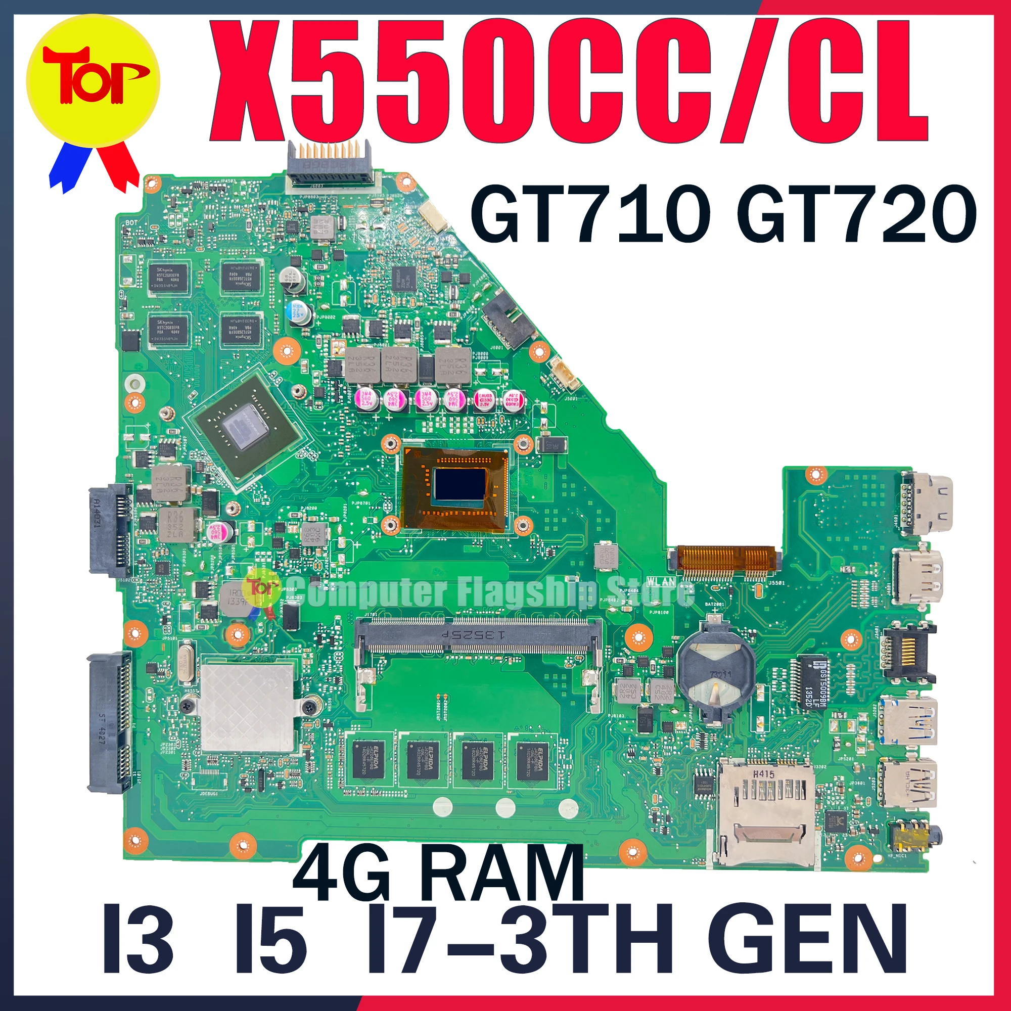 X550CC Laptop Motherboard ASUS X550C A550V X550VC X550CA K550C A550C ...