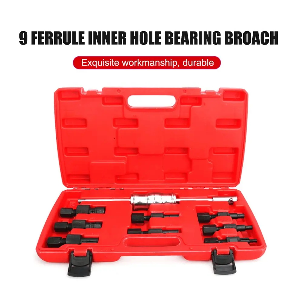 9pc Blind Hole Kit Slide Hammer Pilot Internal Bearing Puller Bearing