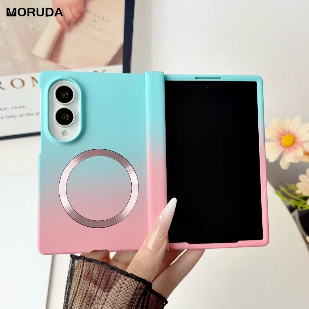 Magnetic Wireless Charging Matte Cover - Double Color Design